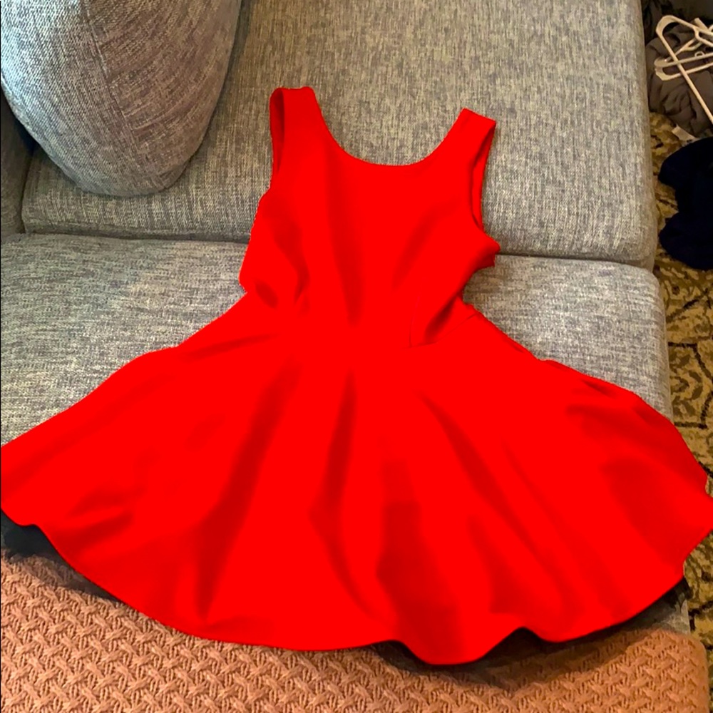 Red party dress - perfect for twirling!